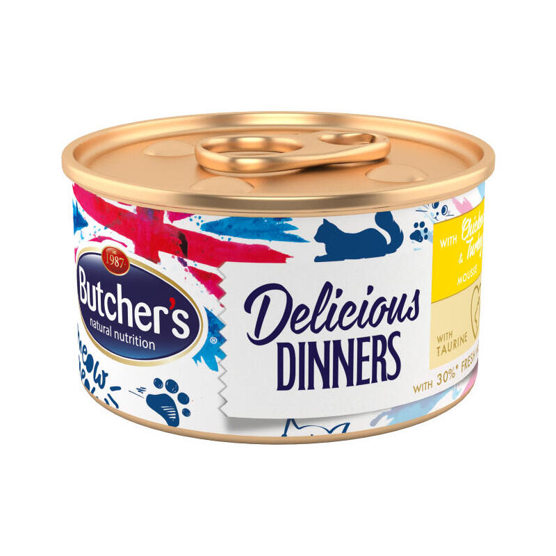 Butcher’s classic delicious dinners con pollo y pavo – lata 85g