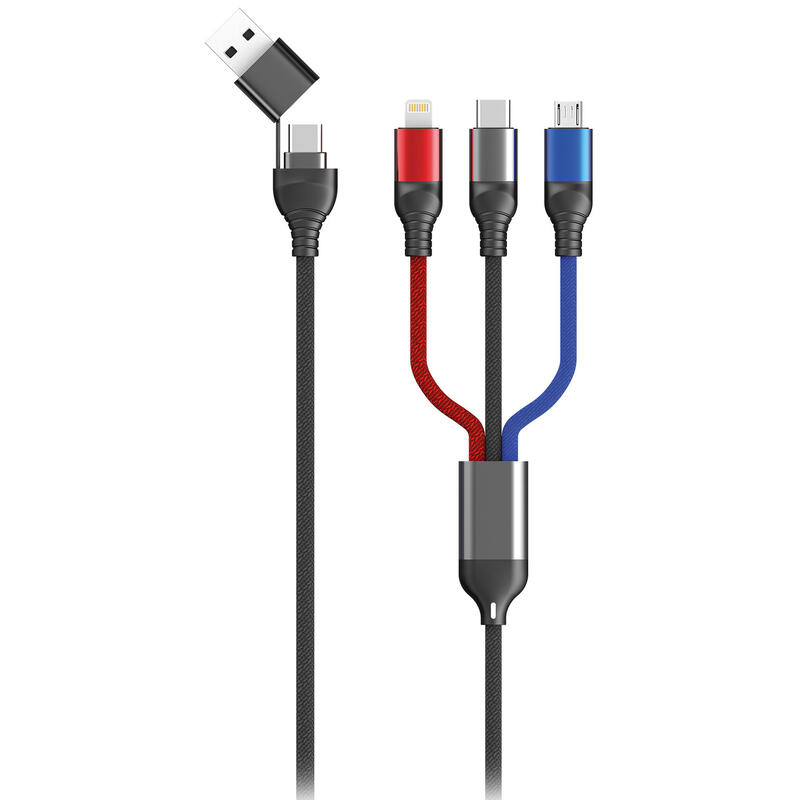 Cable 2go usb / type c all in one negro 120cm