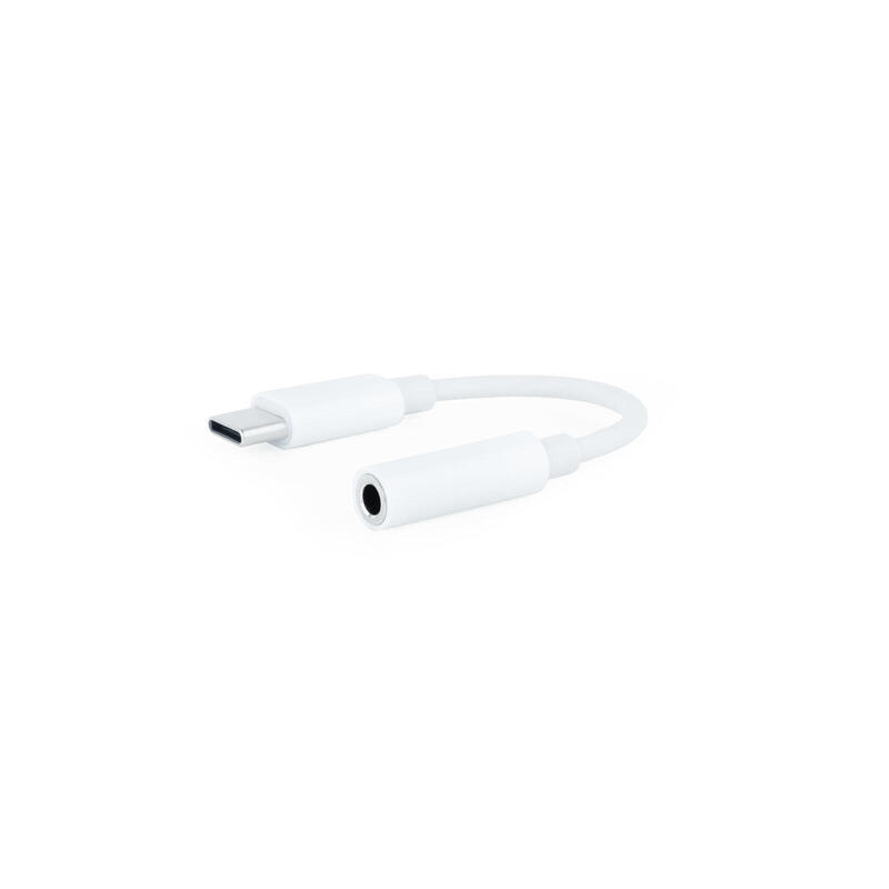 Cable adaptador de usb-c a jack 3.5, blanco