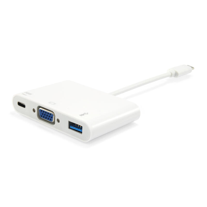Cable adaptador  usb-c macho a vga hembra /  usb tipo a 3.0 /  usb-c hembra  ref.133462