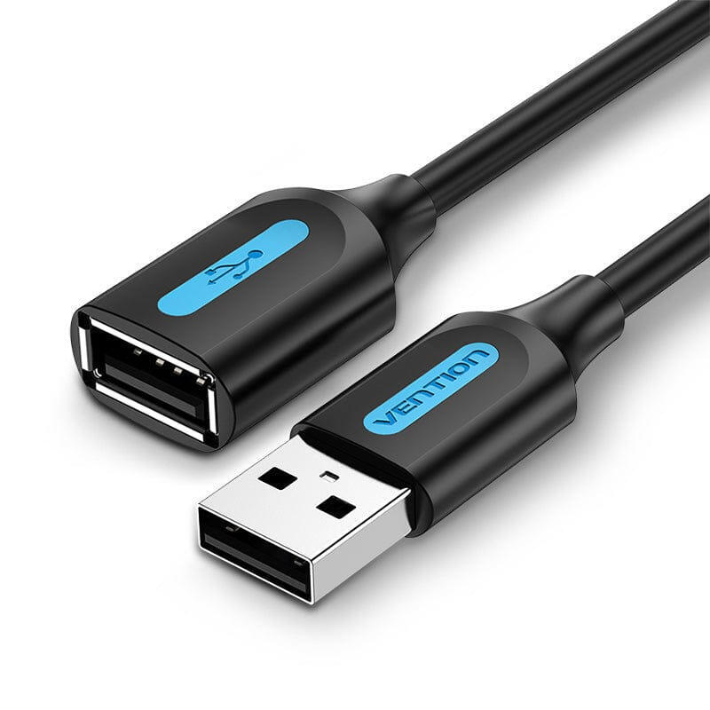 Cable alargador usb 2.0 vention cbibf usb macho usb hembra 1m negro
