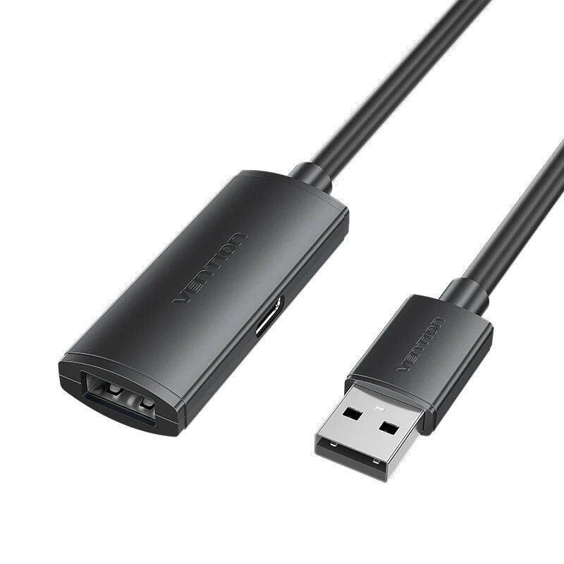 Cable alargador usb 2.0 vention cbkbj usb macho usb hembra 480mbps 5m negro