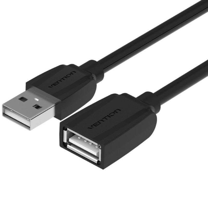 Cable alargador usb 2.0 vention vas-a44-b050 usb macho usb hembra 50cm negro