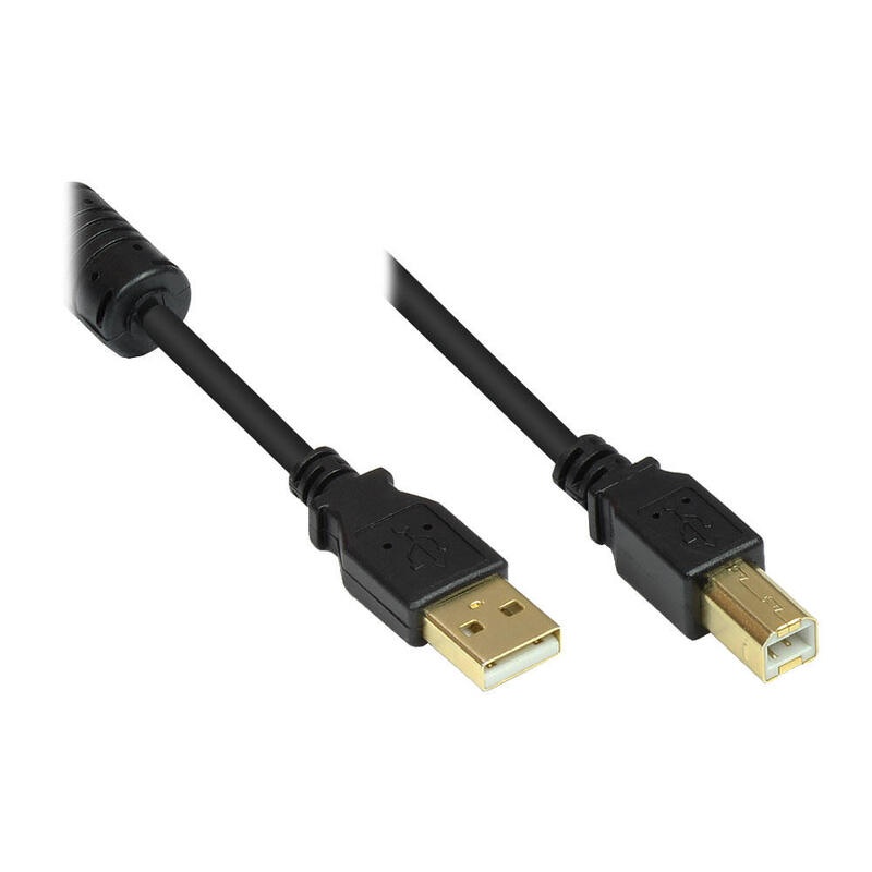 Cable alcasa gc-m0082 usb 2.0 3 m usb a usb b negro