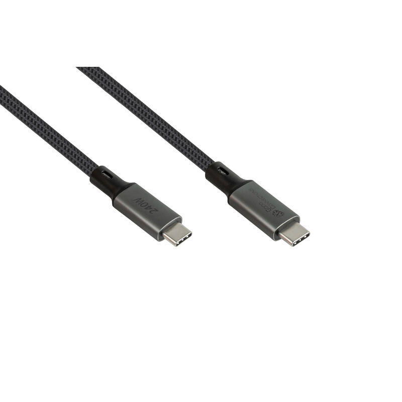 Cable  alcasa kabel / adapter usb usb4 gen 3×2 1 m usb c gris