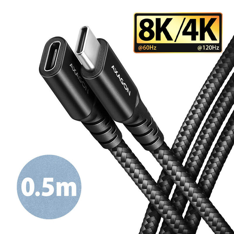 Cable axagon bucm32-cf05ab usb usb 3.2 gen 2×2 0,5 m usb c negro