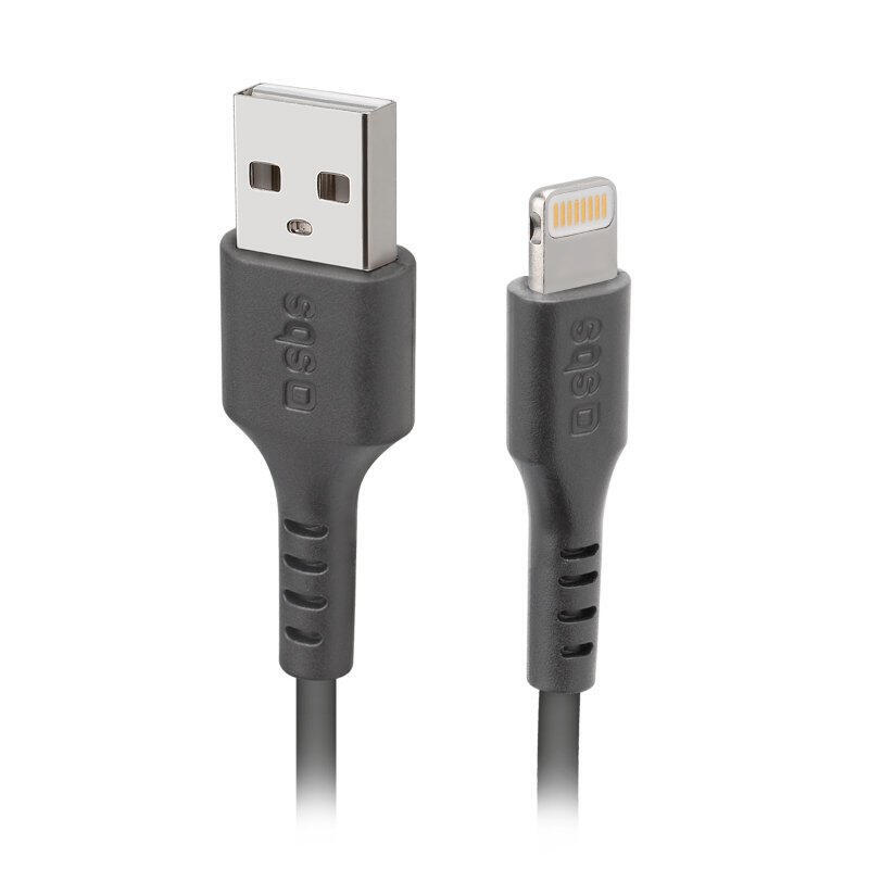 Cable datos/ carga sbs usb 2.0 – lightning c-89 negro para iphone