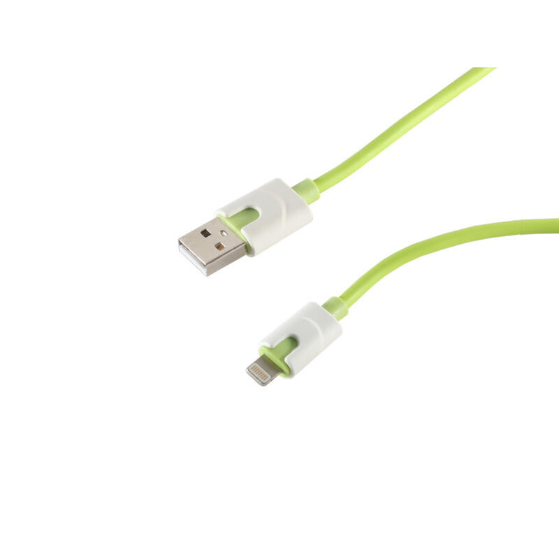 Cable de carga lightning de 8 clavijas verde de 2,0 m