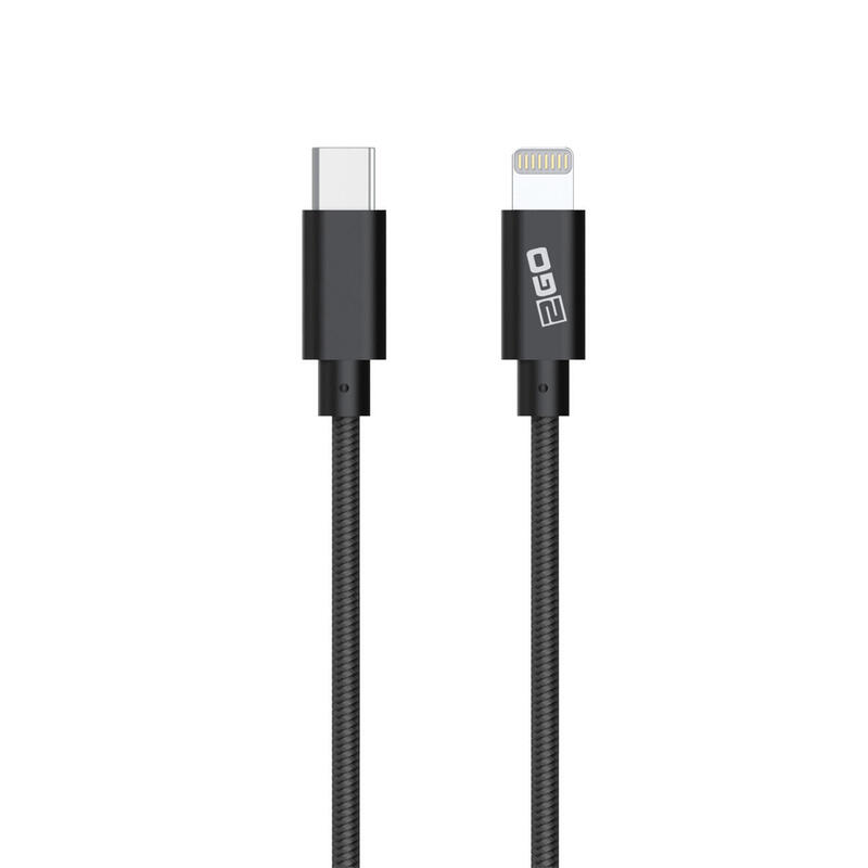Cable de carga usb 2go-certificado mfi antracita-100cm apple usb tipo c