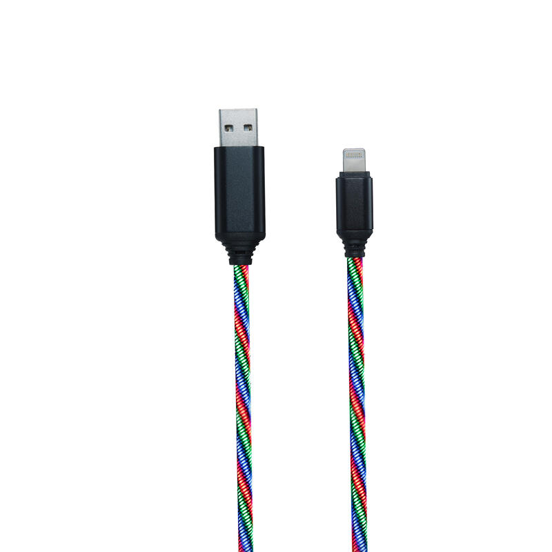 Cable de carga usb 2go «tricolor» -con iluminaciÓn led-100cm lightning