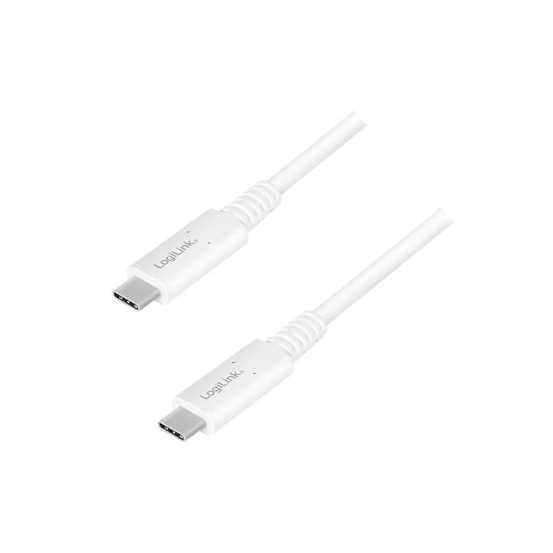 Cable de conexiÓn logilink usb 4 usb-c gen3x2, e-mark, 8k, 1m, wei