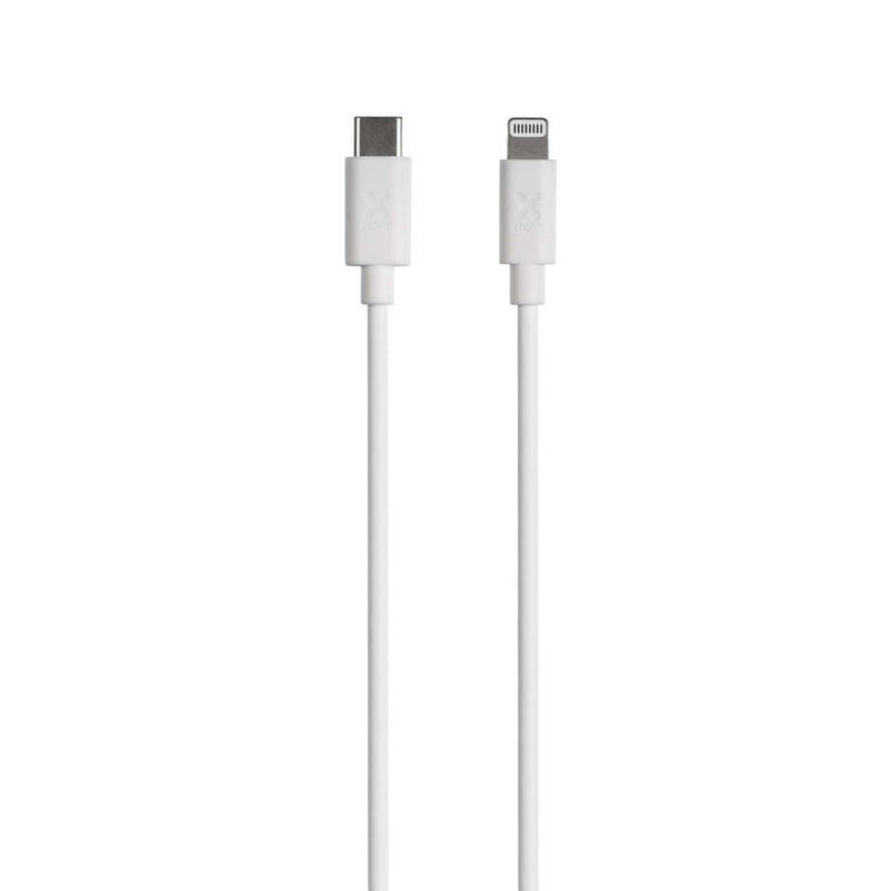 Cable essential usb-c a lightning 1m blanco xtorm