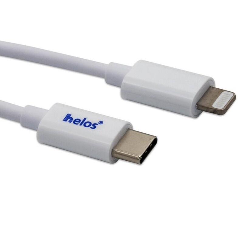 Cable helos usb-c a lightning, certificado mfi, 1,0 m, blanco