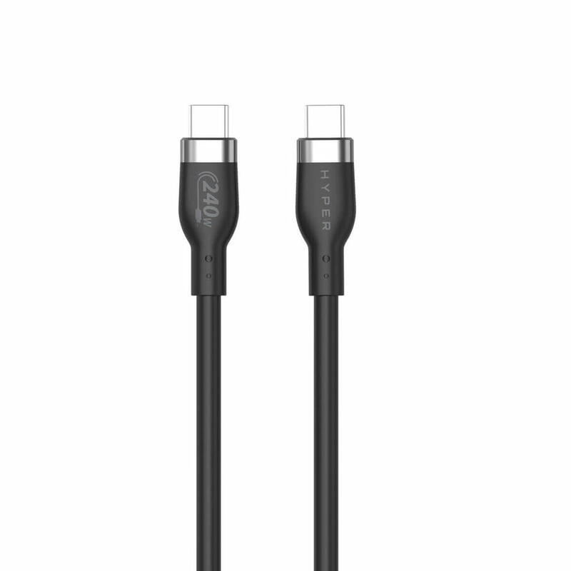 Cable hyper 1m silicone 240w usb-c de carga – black