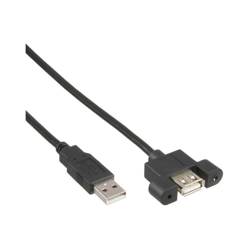 Cable inline usb 2.0 a macho a a hembra para soporte de ranura 0,6 m
