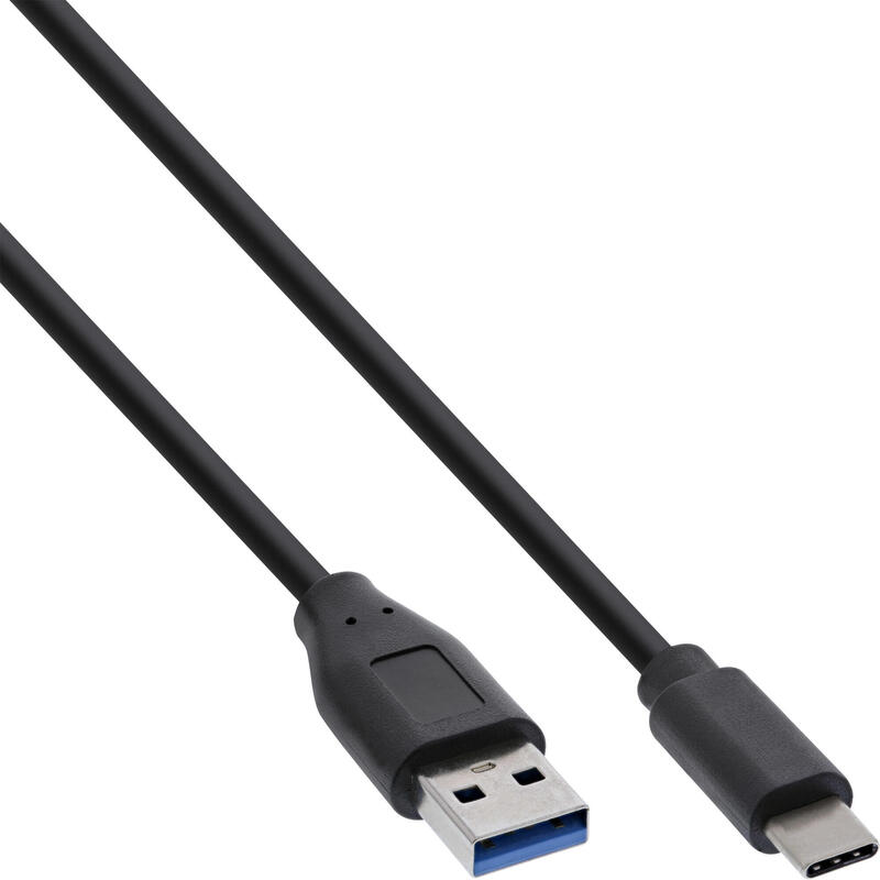 Cable inline usb 3.2, tipo c macho a a macho, negro, 1,5 m