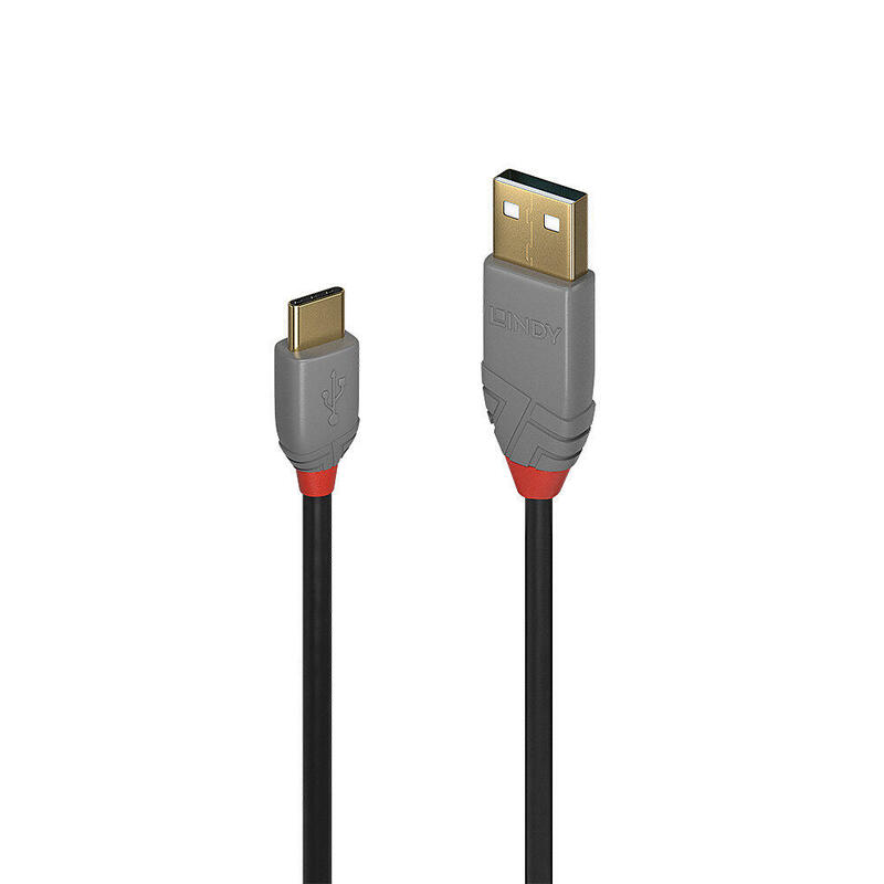 Cable lindy usb 2.0 tipo a/c anthra line m/m 0.5m