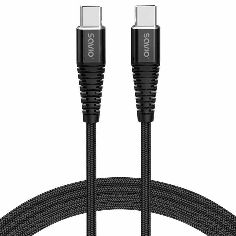 Cable savio usb tipo c – usb tipo c 5a 1m cl-159