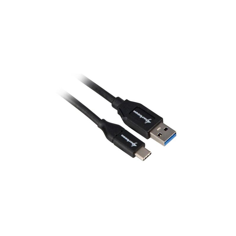 Cable sharkoon usb 3.2 gen 2, usb-a macho  usb-c macho negro, 1 metro 4044951021147