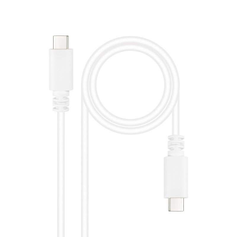 Cable usb 2.0 3a tipo usb-c/m-usb-c/m blanco 1.0 m
