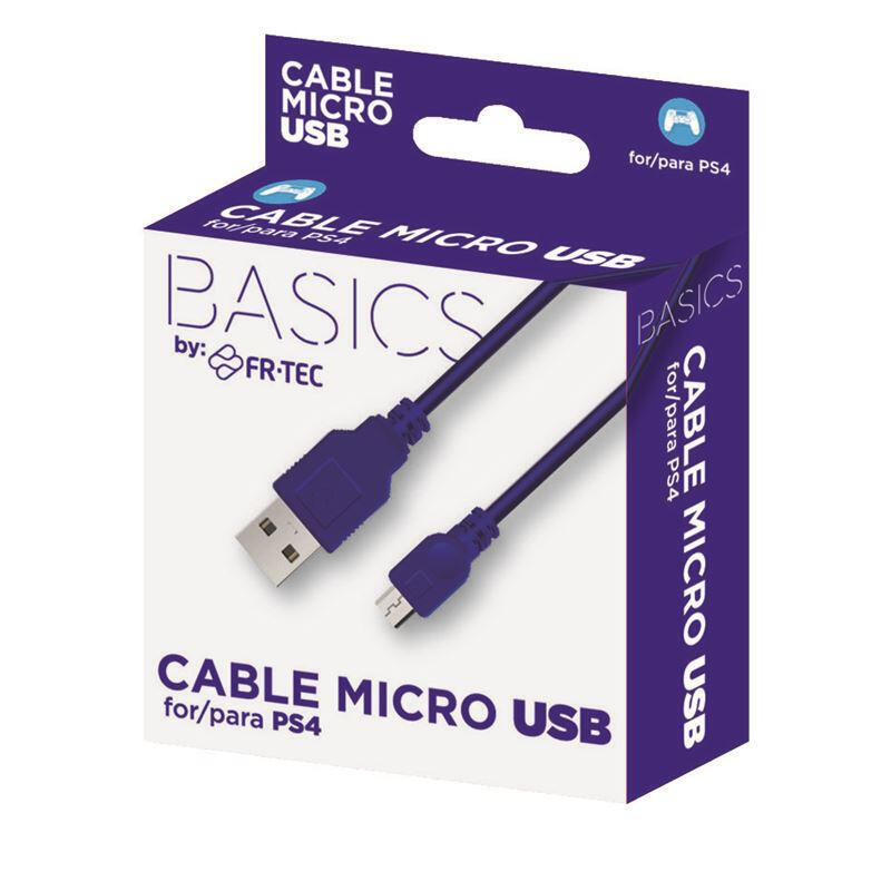Cable usb 2.0 fr-tec ft0018 para ps4 usb macho microusb macho 3m azul