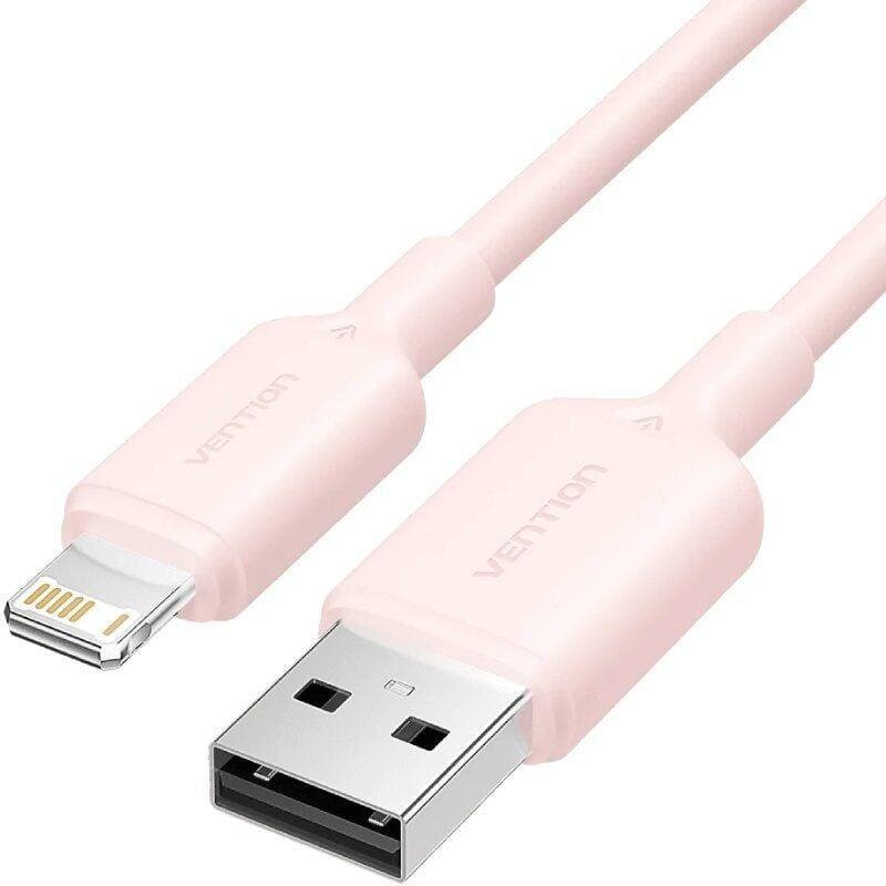 Cable usb 2.0 lightning vention lampf usb macho lightning macho 480mbps 1m rosa