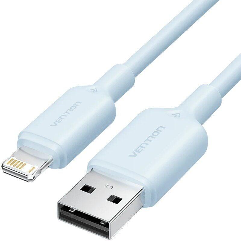 Cable usb 2.0 lightning vention lamsf usb macho lightning macho 480mbps 1m azul
