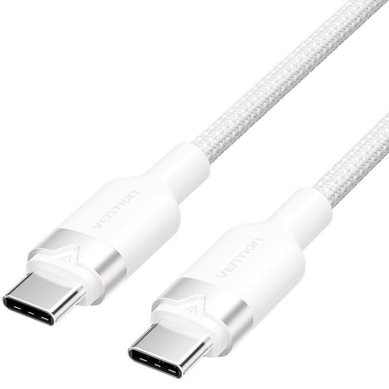 Cable usb 2.0 tipo-c 3a vention trdwh usb tipo-c macho usb tipo-c macho hasta 60w 480mbps 2m blanco