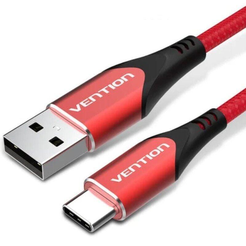 Cable usb 2.0 tipo-c vention codrg usb tipo-c macho usb macho 480mbps 1.5m rojo