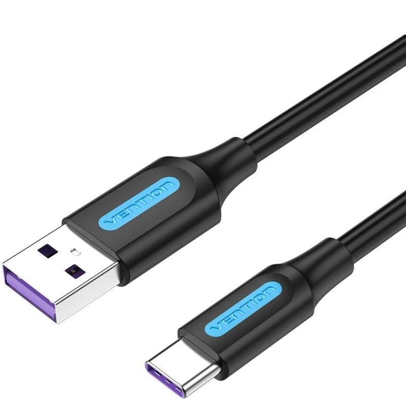 Cable usb 2.0 tipo-c vention corbh usb macho usb tipo-c macho 2m negro