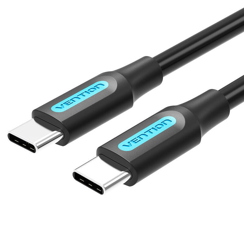 Cable usb 2.0 tipo-c vention cosbf usb tipo-c macho usb tipo-c macho 1m negro