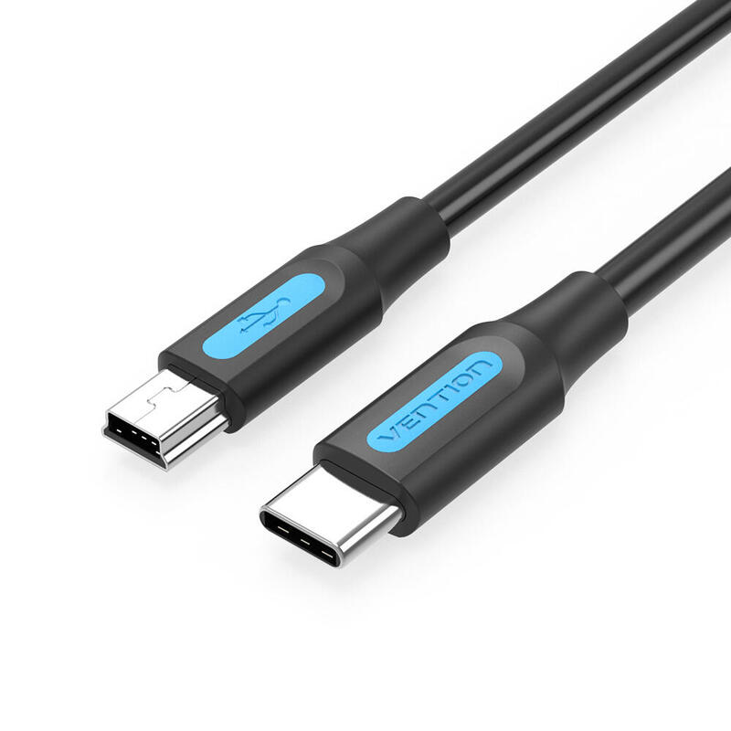 Cable usb 2.0 tipo-c vention cowbd usb tipo-c macho miniusb macho 50cm negro