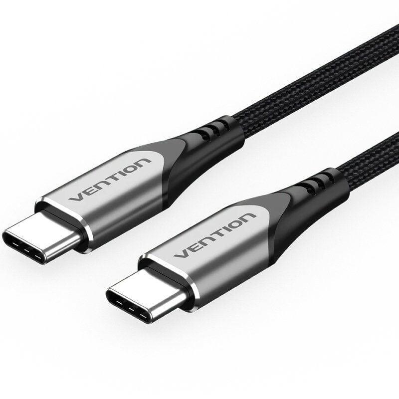 Cable usb 2.0 tipo-c vention tadhg usb tipo-c macho usb tipo-c macho hasta 60w 480mbps 1m gris