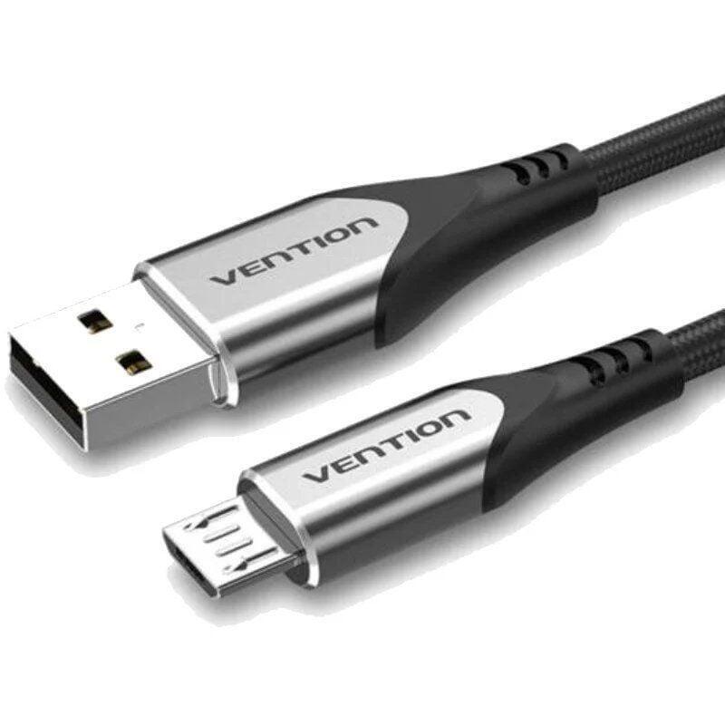 Cable usb 2.0 vention coahc usb macho microusb macho hasta 60w 480mbps 25cm gris