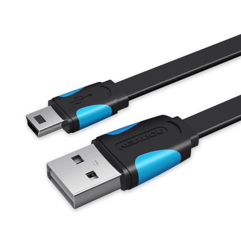 Cable usb 2.0 vention vas-a14-b100 mini usb macho usb macho 1m azul y negro