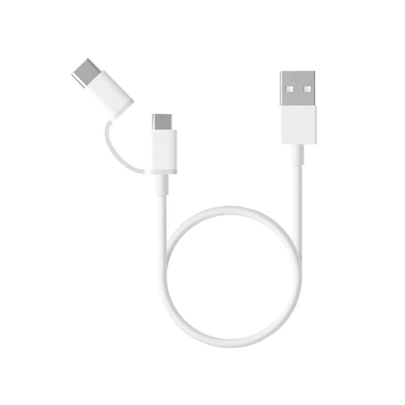 Cable usb 2.0 xiaomi sjv4083ty usb macho micro usb macho usb tipo-c macho 30cm blanco