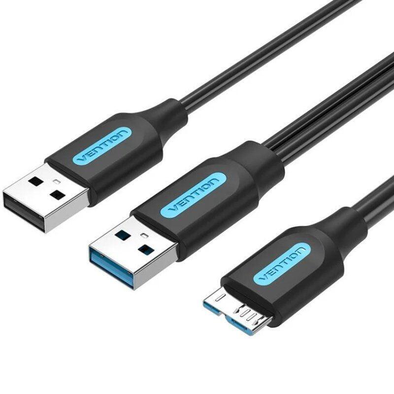 Cable usb 3.0 vention cqpbf usb macho microusb macho usb 2.0 macho 5gbps 1m negro