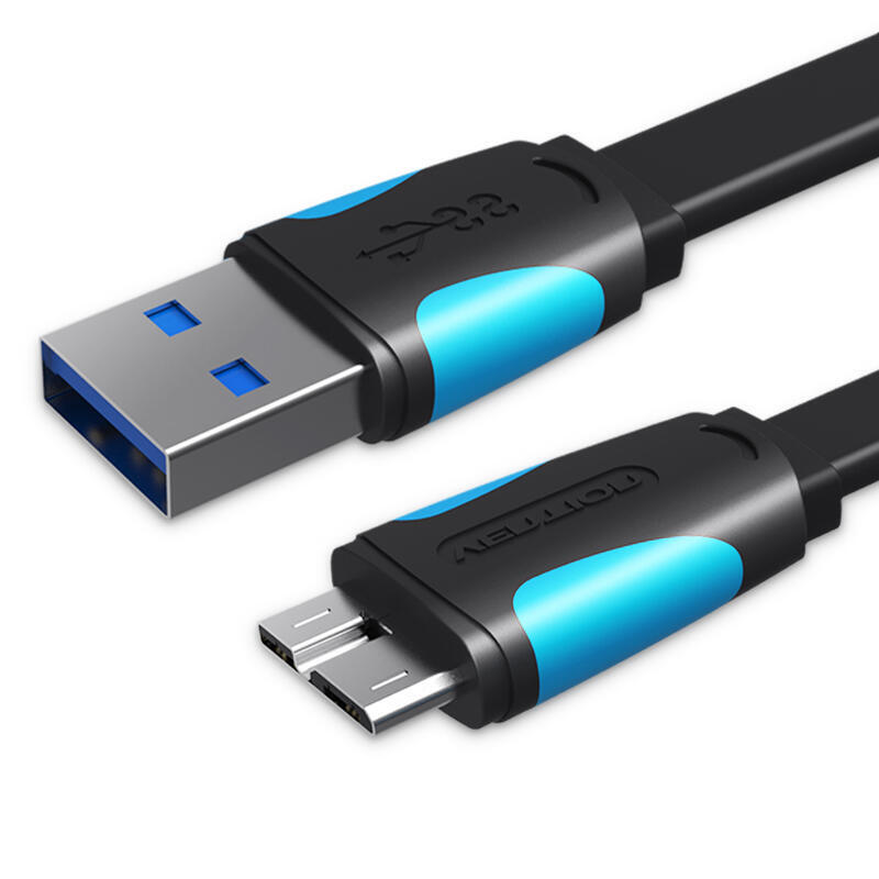 Cable usb 3.0 vention vas-a12-b025 microusb macho usb macho 25cm azul y negro