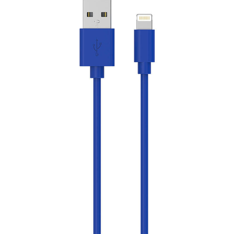 Cable usb a/lightning 2.4a 1m cable azul