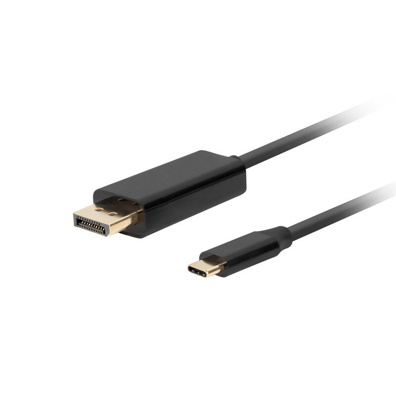 Cable usb-c a displayport lanberg macho/macho 0.5m 4k 60hz negro