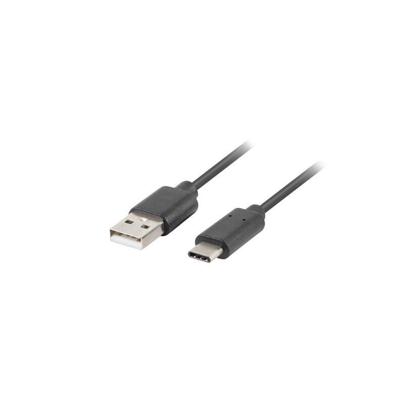 Cable usb lanberg ca-usbo-31cu-0010-bk conectores usb tipo-c 3.1 macho a usb tipo-a 3.1 macho chapado en oro 1m negro