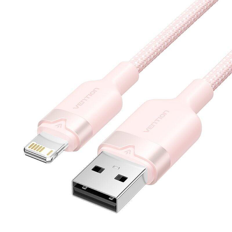 Cable usb lightning vention lanph usb macho lightning macho 480mbps 2m rosa