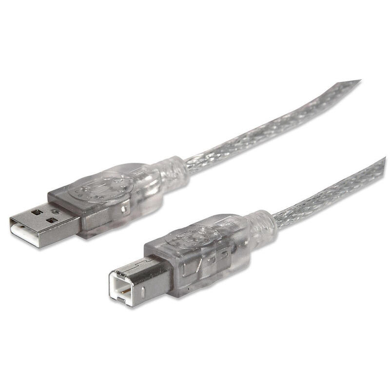 Cable usb manhattan usb a/usb b 3 m macho/macho