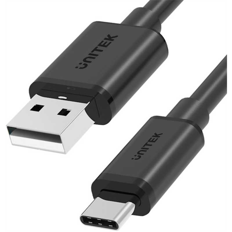 Cable usb unitek usb-a – usb-c 25cm y-c480bk