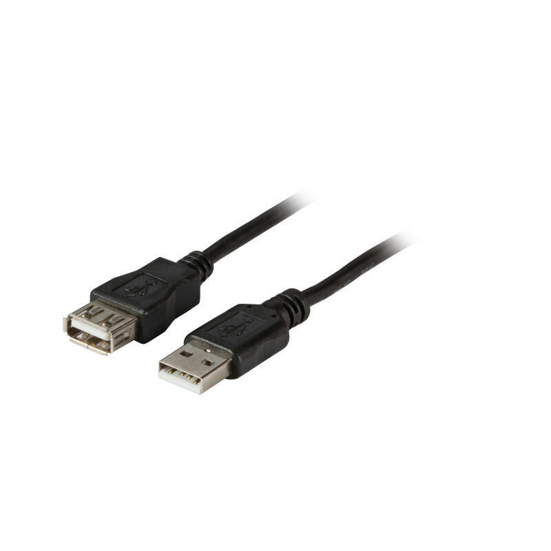 Cable usb2.0, 1.0m, a (st) / a (bu), extensiÓn, negro, classic