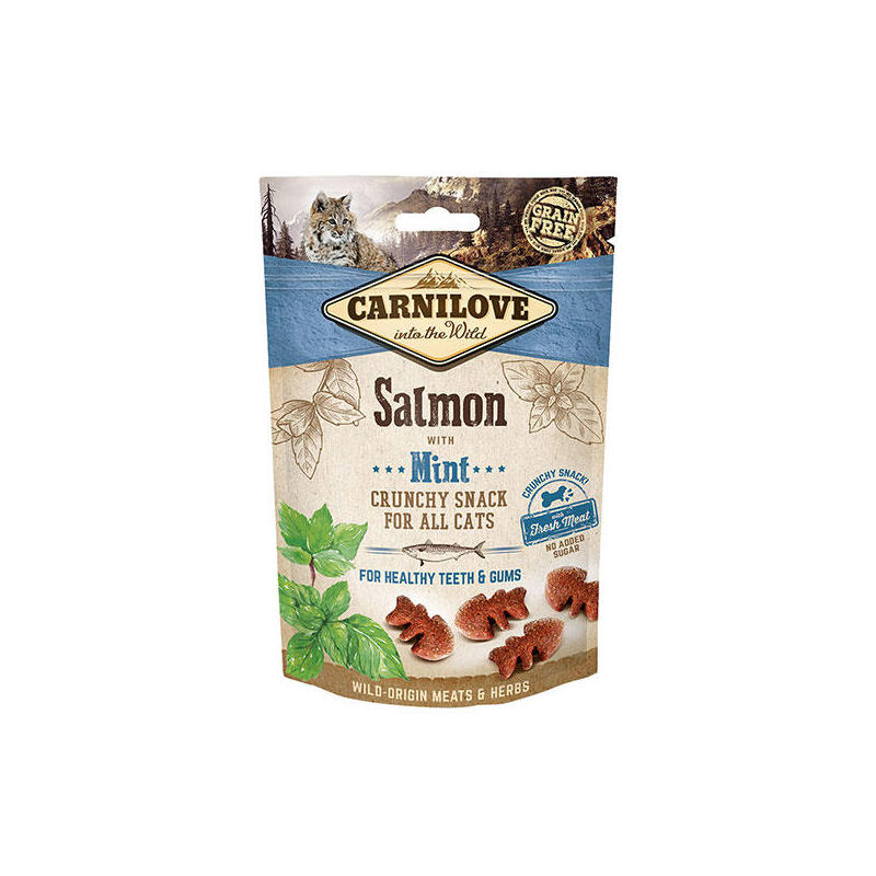 Carnilove snack crujiente salmÓn & menta para gatos – 50 g