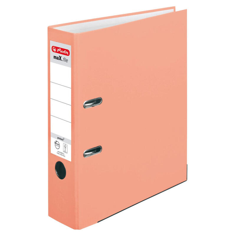 Carpeta herlitz max.file protect a4 8cm salmÓn