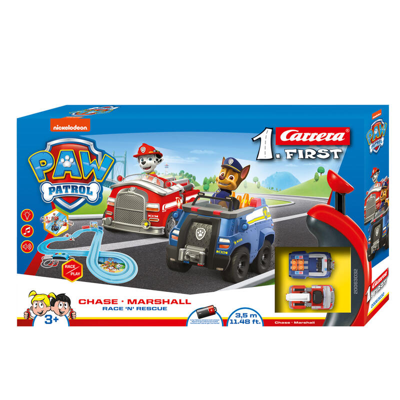 Carrera paw patrol race n rescue pista para vehÍculos de juguete de plÁstico