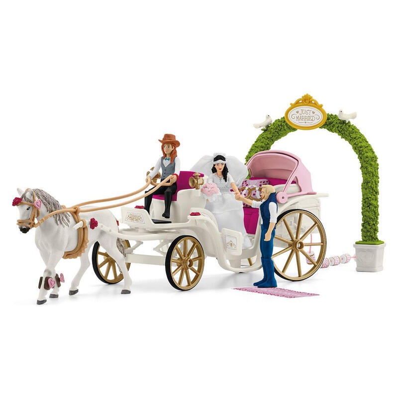 Carro de boda schleich horse club, vehÍculo de juguete 42641