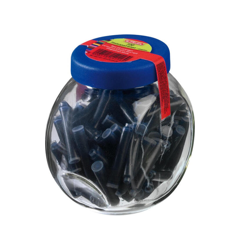 Cartuchos de tinta herlitz en vaso 100 piezas